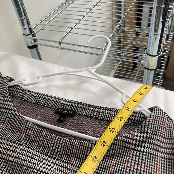 Talbots Houndstooth Plaid Career Blouse Size 1X Old Money Academia Preppy‎ - Picture 3 of 10